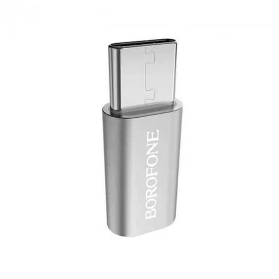 Перехідник Borofone BV4 Micro USB to Type-C Silver