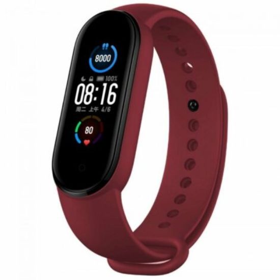 Ремінець до фітнес браслета Xiaomi Mi Band 5 Wine Red