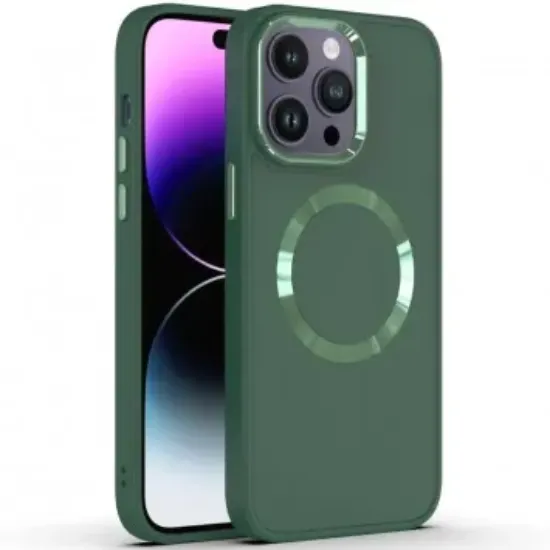 Чохли iPhone Bonbon iPhone 14 Pro Max Metal Style Army green