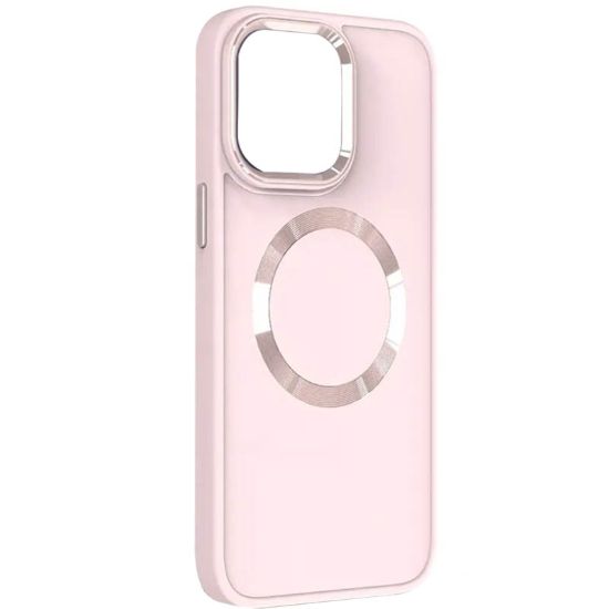 Чохли iPhone Bonbon iPhone 14 Pro Metal Style MagSafe Light Pink