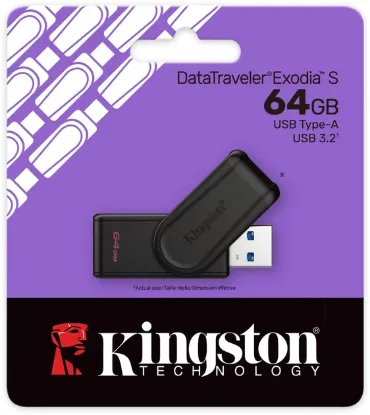 USB накопичувачі Kingston 64Gb DT Exodia S USB 3.2 Black