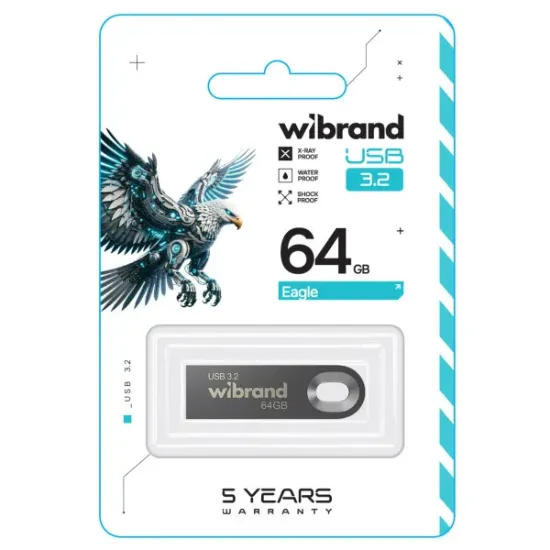 Карта памяті Wibrand 64Gb Gen 1 Eagle Grey