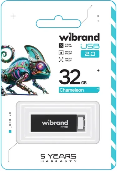USB накопичувачі Wibrand 32Gb Chameleon Black