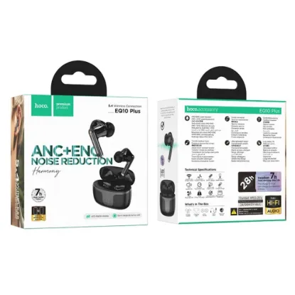 Навушники Hoco EQ10 Plus Harmony ANC+ENC Black