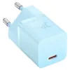Зарядка 220V Baseus GaN5 Fast Charger (mini) 1C 30W EU + C - C Cable Blue