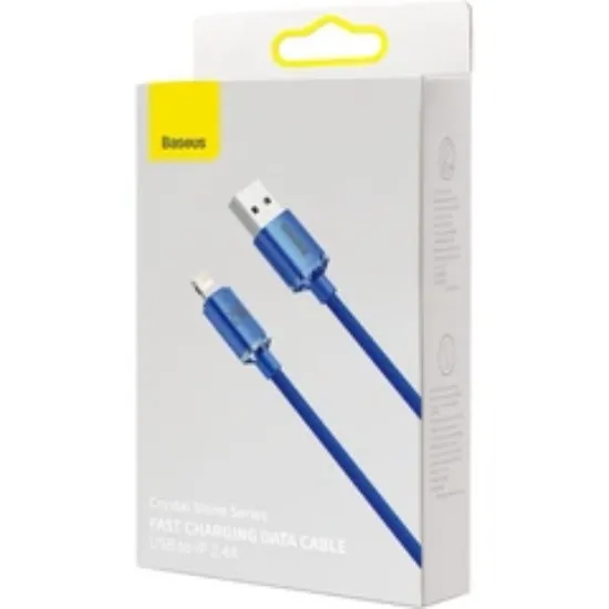 Кабелі Baseus Lighning 2.4A 2.0m Crystal Shine CAJY000103 Blue