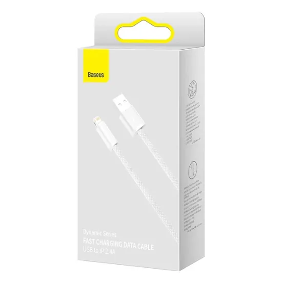 Кабелі Baseus Lightning 2.4A 2.0m Dynamic CALD000502 White