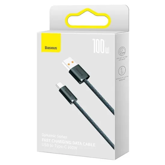 Кабелі Baseus Type-C 100W 2.0m Dynamic CALD000716 Slate Grey