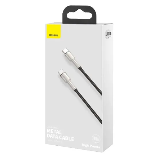 Кабелі Baseus Type-C 2.0m Cafule Metal 66W CAKF000201 Black