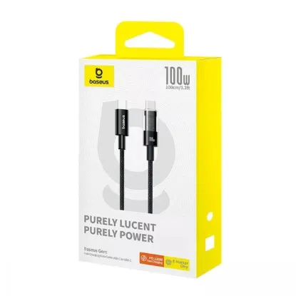 Кабелі Baseus Type-C to Type-C 100W 1m Gem Fast-Charging (P10373000111-00) Black