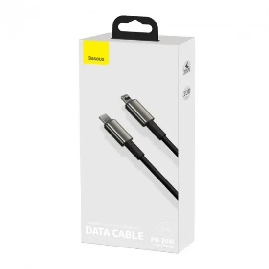 Кабелі Baseus Type-C to Type-C 240W 2.0m Tungsten Gold CAWJ040101 Black