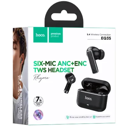 Навушники Hoco EQ35 Rhyme ANC+ENC (App) Black