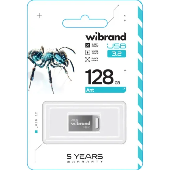 Карта памяті Wibrand 128Gb Gen 1 Ant Silver