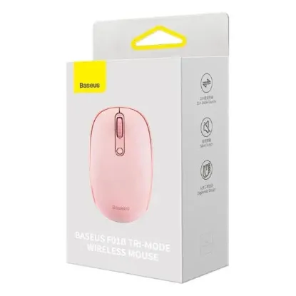 Миша Baseus F01B Tri-Mode Wireless Pink