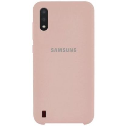 Чохол-накладка Silicone Case (силикон Soft Touch) Samsung A015 Pink Sand