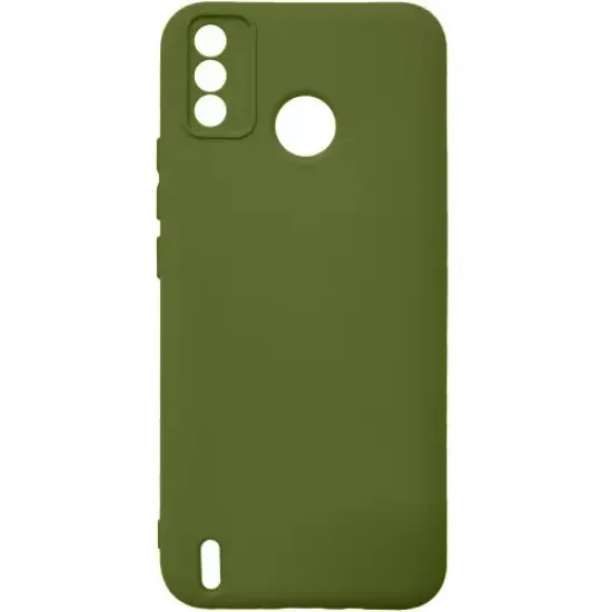 Чохол-накладка Silicone Case (силикон Soft Touch) Tecno Spark 6 Go Хакі