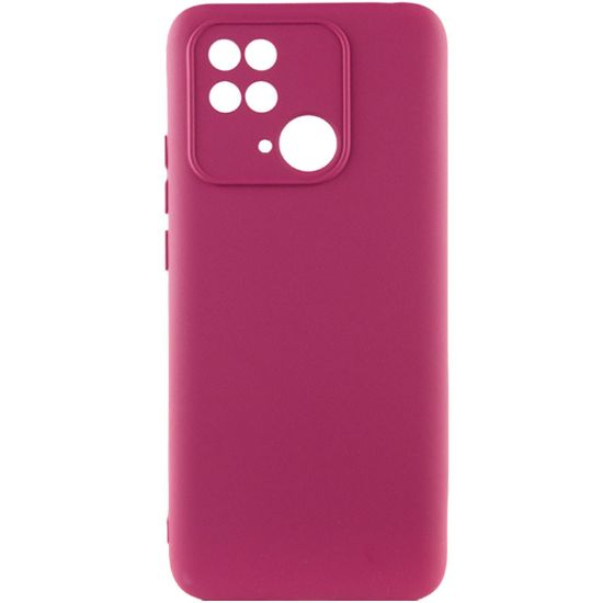 Чохол-накладка Silicone Case Full Camera Poco C40 Marsala