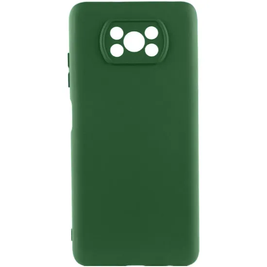 Чохол-накладка Silicone Case Full Camera Poco X3 NFC / X3 Pro Dark Green