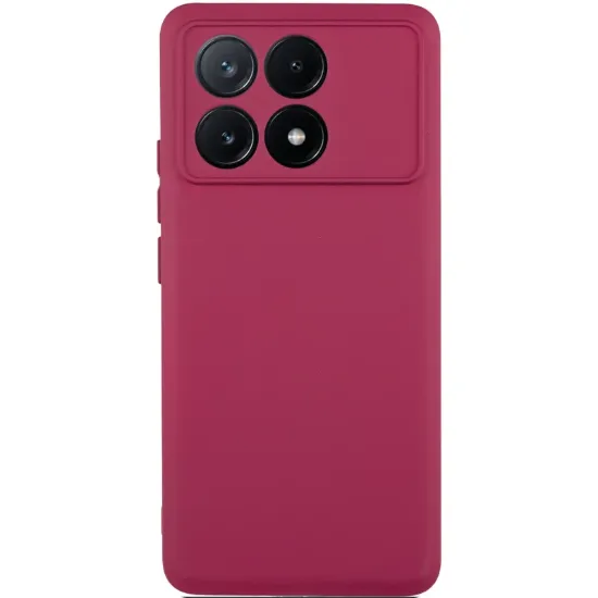 Чохол-накладка Silicone Case Full Camera Poco X6 Pro Marsala