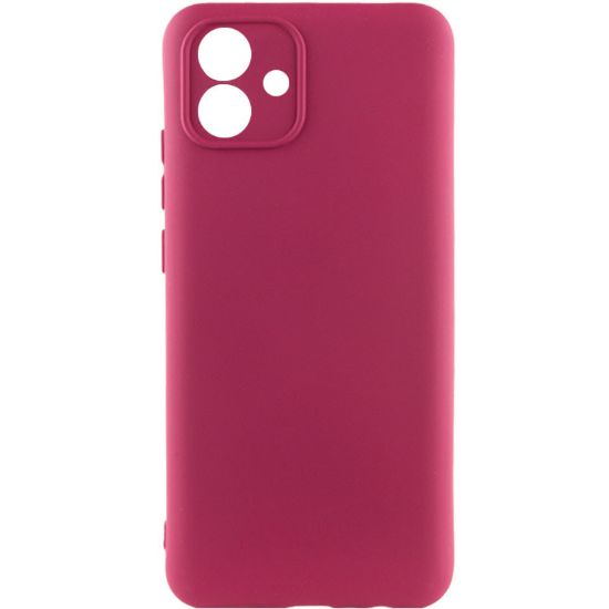Чохол-накладка Silicone Case Full Camera Samsung A05 A055 Marsala
