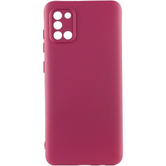 Чохол-накладка Silicone Case Full Camera Samsung A315 Marsala