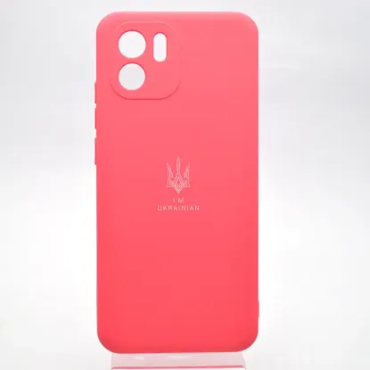Чохол-накладка Silicone Case Full Camera Xiaomi Redmi A1 / A2 Тризуб Малиновий