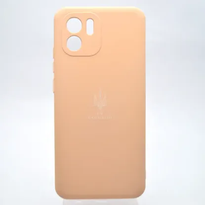 Чохол-накладка Silicone Case Full Camera Xiaomi Redmi A1 / A2 Тризуб Пудровий
