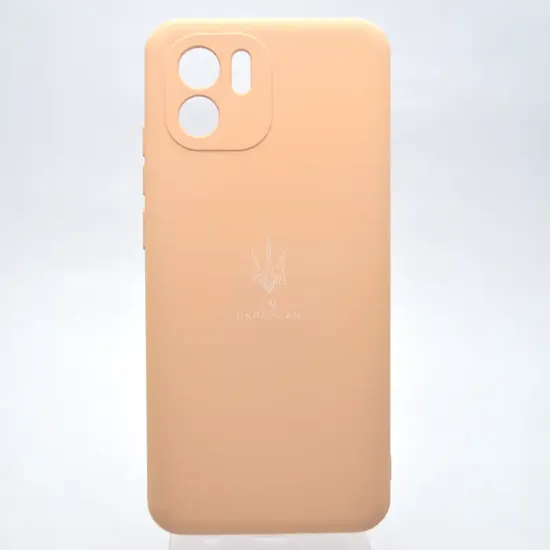 Чохол-накладка Silicone Case Full Camera Xiaomi Redmi A1 / A2 Тризуб Пудровий