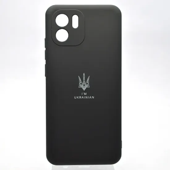 Чохол-накладка Silicone Case Full Camera Xiaomi Redmi A1 / A2 Тризуб Чорний