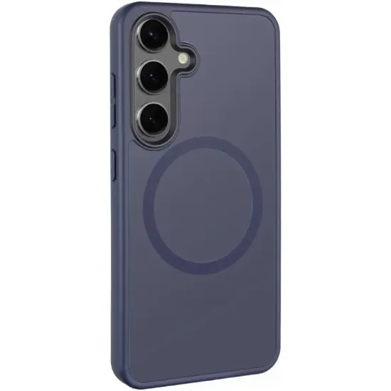 Чохол-накладка Buttons Samsung S936 S25+ MagSafe Metal Navy Blue