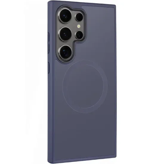 Чохол-накладка Buttons Samsung S938 S25 Ultra MagSafe Metal Navy Blue