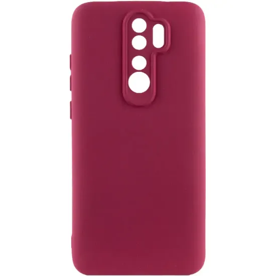 Чохол-накладка Silicone Case Full Camera Xiaomi Redmi 9 Marsala