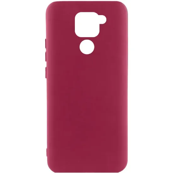 Чохол-накладка Silicone Case Full Camera Xiaomi Redmi Note 9 Marsala