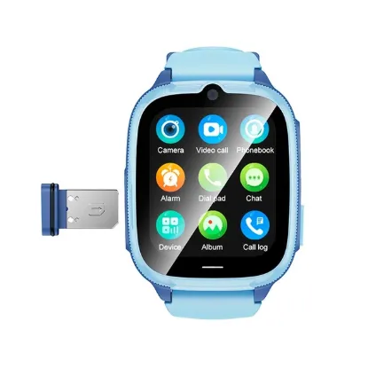 Дитячий годинник з GPS трекером HOCO Y106 4G Blue