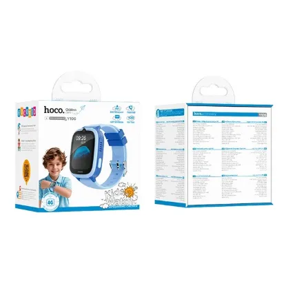 Дитячий годинник з GPS трекером HOCO Y106 4G Blue