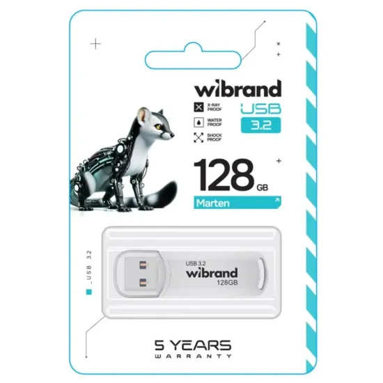 USB накопичувачі Wibrand 128Gb Marten White