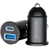Зарядка 12V Proove Tiny Power 30W Type-C + USB Black