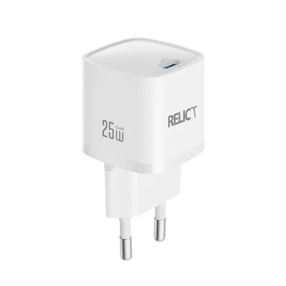 Зарядка 220V Relict JetMini GaN 25W/1xType-C White