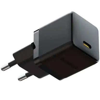 Зарядка 220V Baseus Palm Fast Charger 1C 20W EU + Type-C - Lightning Cable Black