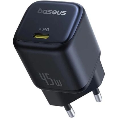 Зарядка 220V Baseus PicoGo GaN Fast Charger 45W Type-C Black
