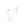 Зарядка 220V HOCO C134A 12W/1xUSB + microUSB Cable White