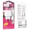 Зарядка 220V HOCO CS52A 18W/QC3.0/1xUSB + microUSB Cable White