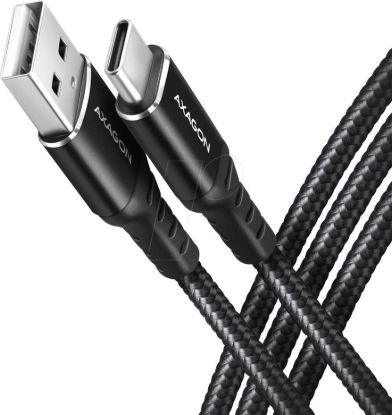 Кабелі Axagon Type-C 3.0A 1.0m Black