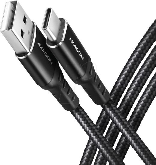Кабелі Axagon Type-C 3.0A 1.0m Black