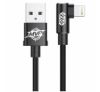 Кабелі Baseus Lightning 2.4A 1.0m MVP2 Elbow-shaped CAVP000001 Black