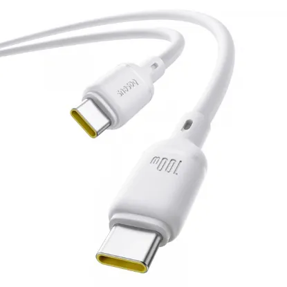 Кабелі Baseus Type-C to Type-C 100W 1m Silky (P10377704213-00) White