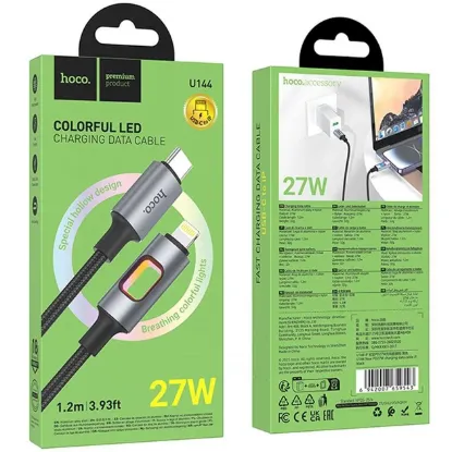 Кабелі HOCO U144 Type-C to Lightning 27W 1.2m Black