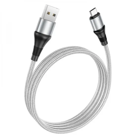Кабелі HOCO X50 microUSB 2.4A 1.0m Gray