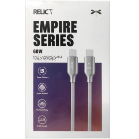 Кабелі Relict Type-C to Type-C 60W Empire Grey