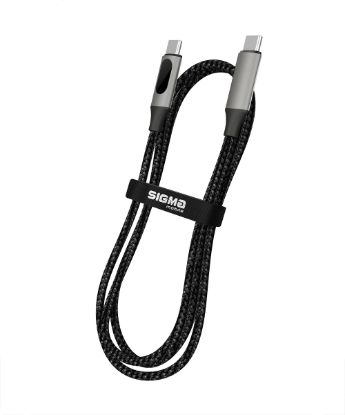 Кабелі Sigma CC100D-1 Type-C to Type-C 100W 1.0m Black